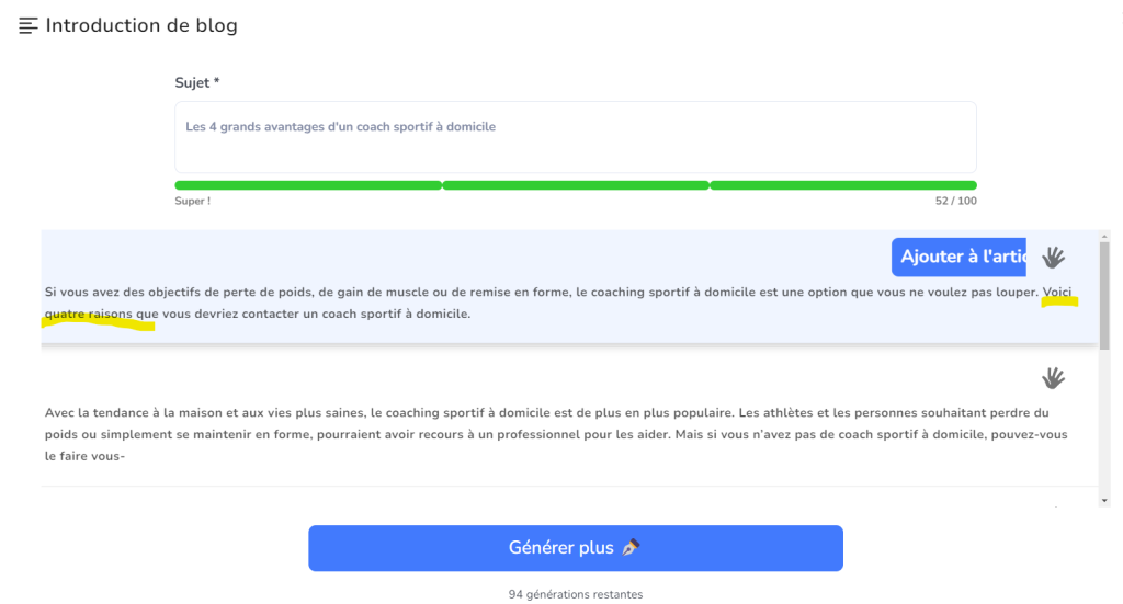 MarkCopy : génération automatique introduction
